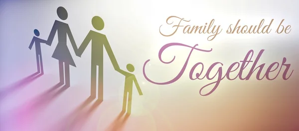 Family should be together concept illustration — Stock Photo, Image