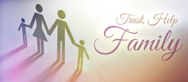güven ve aile kavramı yaratıcı şekilde yardım