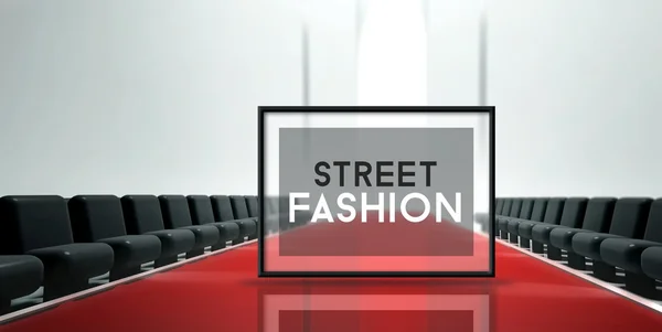 Red carpet runway Street Fashion — Stock Photo, Image