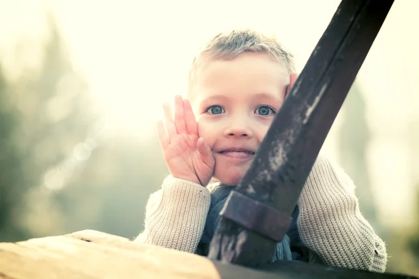 Child portrait little boy playing — Stock Photo, Image