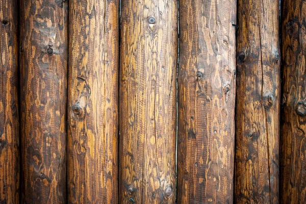 Old wooden log wall, background — Stock Photo, Image