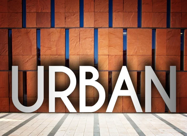 Urban auf moderne Gebäude kreative illustration — Stockfoto