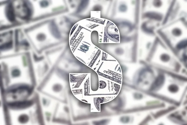 Dólares, ilustração financeira criativa conceitual — Fotografia de Stock