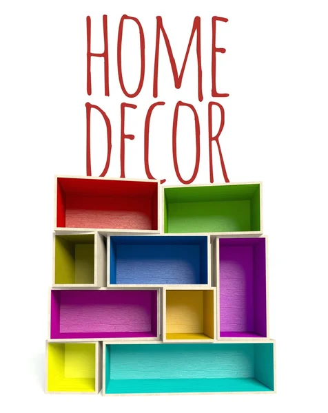 Home decor, kunst samenstelling creatieve illustratie — Stockfoto