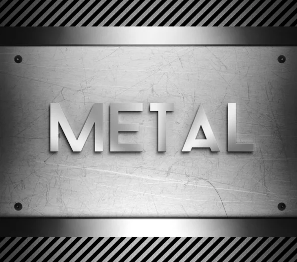 Metal concept on steel plate — Stock Photo, Image