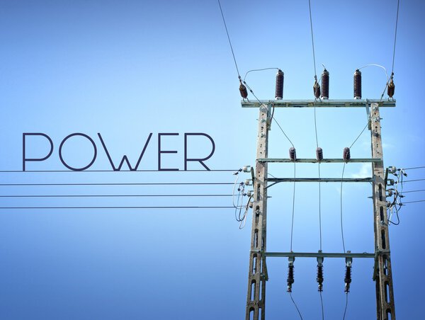 Power high voltage sign, concept of electricity