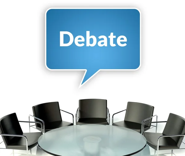 Debate business concept, workplace for negotiations — Stock Photo, Image