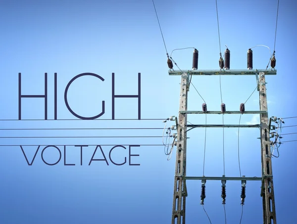 High voltage sign, concept of electricity — Stock Photo, Image