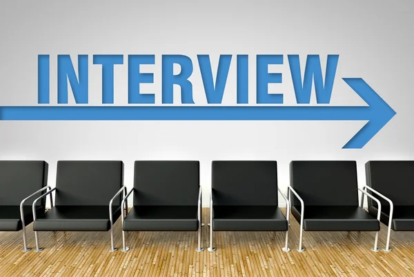 Interview concept, office waiting room — Stock Photo, Image
