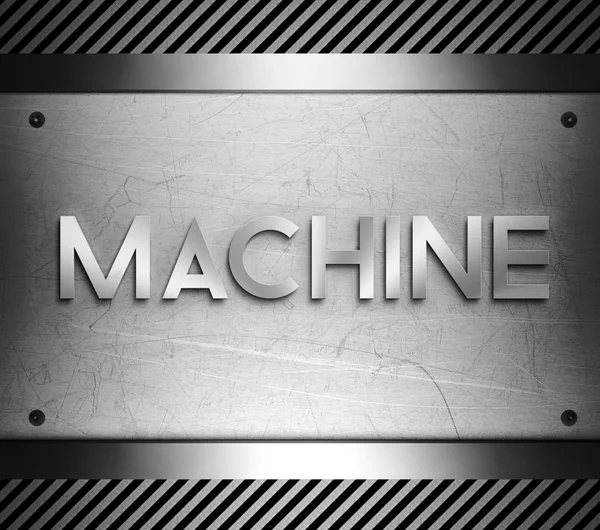 Concept de machine sur plaque d'acier — Photo