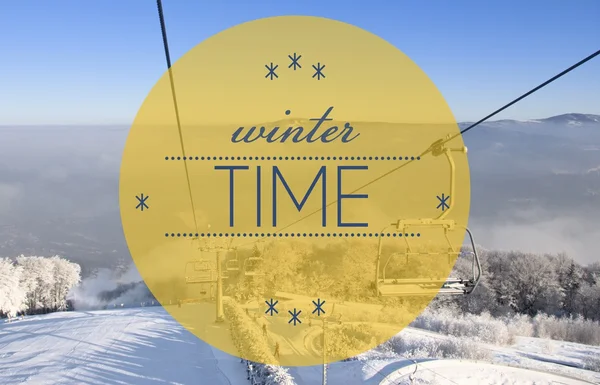 Winter time, creative conceptual illustration — Stock Photo, Image