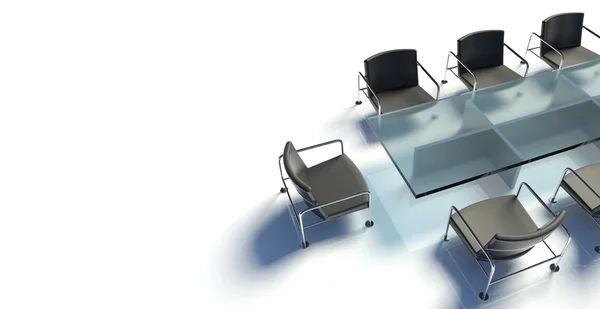 Workplace for negotiations. Table and armchairs — Stock Photo, Image