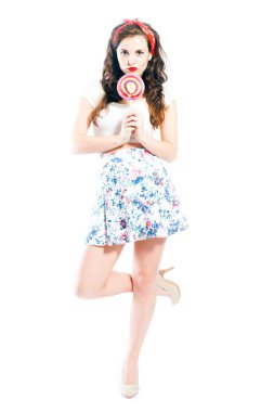 Kız poz çok gülümseyen pin