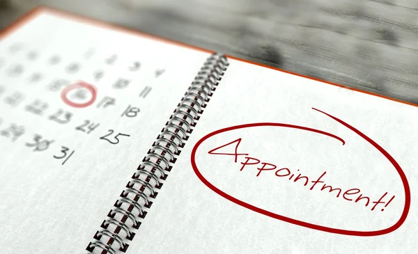 Appointment important day, calendar concept — Stock Photo, Image