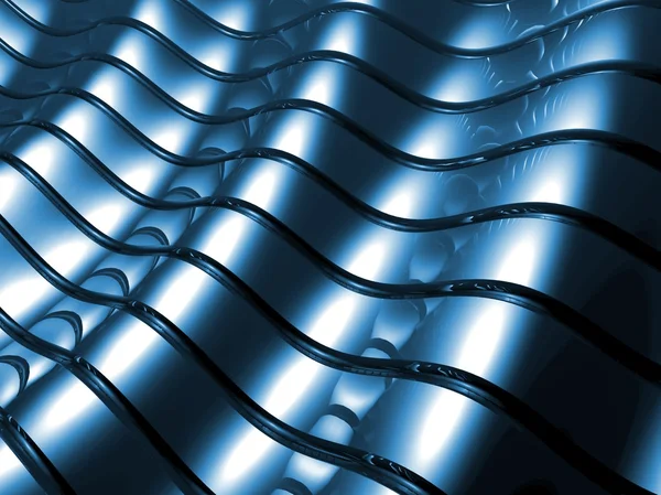 Blå metall abstrakt arkitektoniska tapeter — Stockfoto