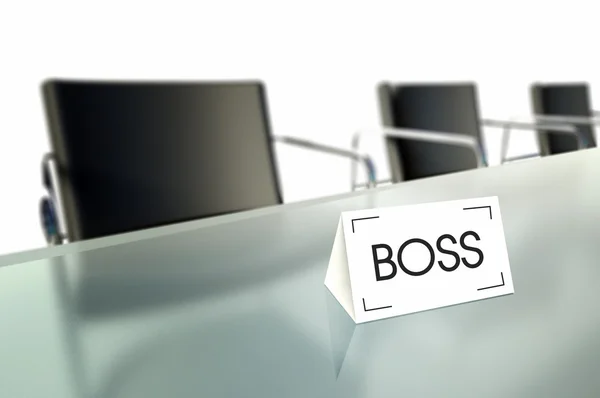 Boss espacio reservado, tarjeta de mesa de negocios — Foto de Stock