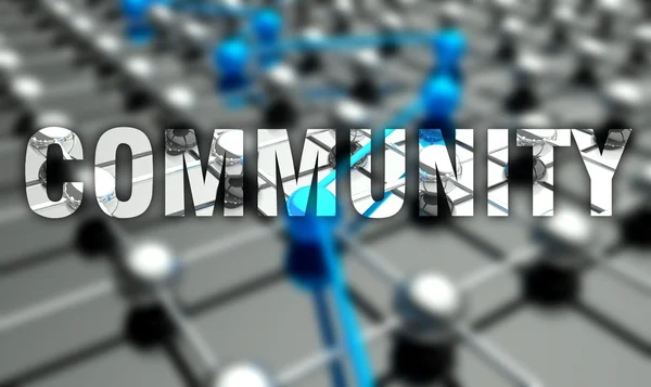 커뮤니티 개념, 네트워크 배경 — 스톡 사진