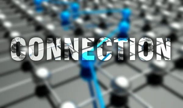 Conncetion concept, network background — Stock Photo, Image