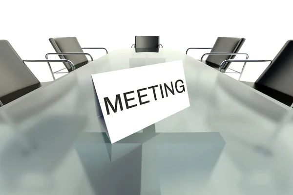 Meeting, business table card in office — Stock Photo, Image