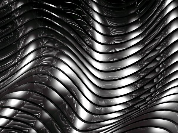 Silver metal abstract architectural wallpaper