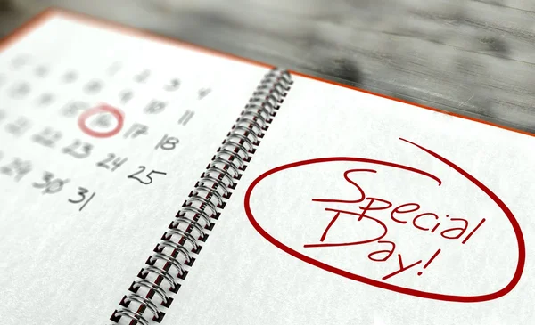 Speciale belangrijke dag, kalender concept — Stockfoto