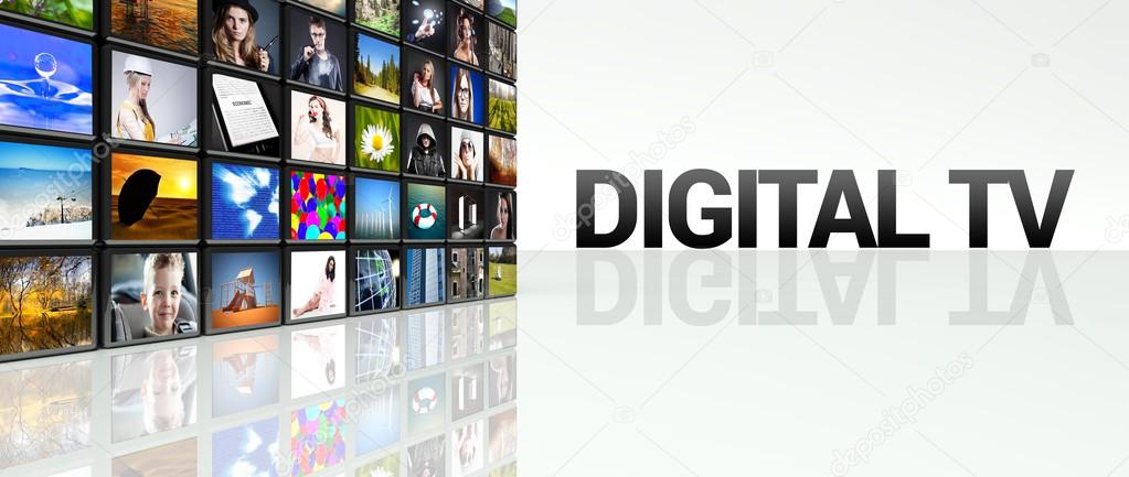 Digital TV technology video wall LCD panels