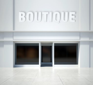 hizmet pencere butik, önden görünüm