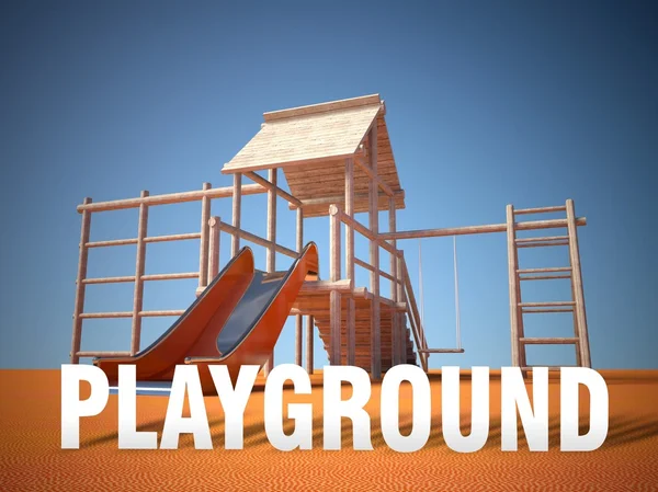 3d Children playground area, concept — Stock Photo, Image