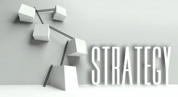 Ilustración conceptual de metáfora de estrategia empresarial —  Fotos de Stock