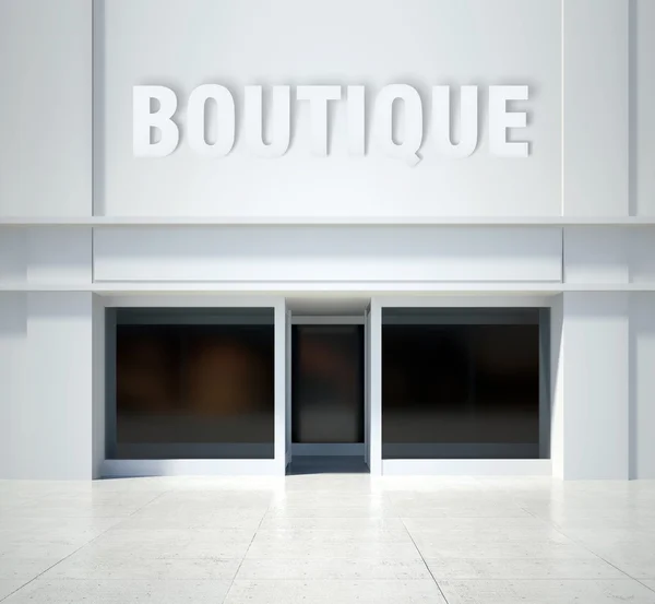 Shopfront boutique janela, vista frontal — Fotografia de Stock