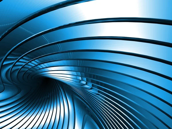 Fondo de pantalla arquitectónico abstracto de metal azul — Foto de Stock