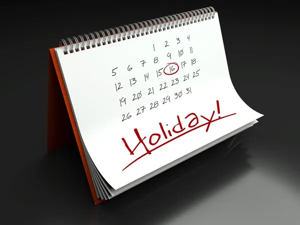 Holiday important day, calendar concept — Stock Photo, Image