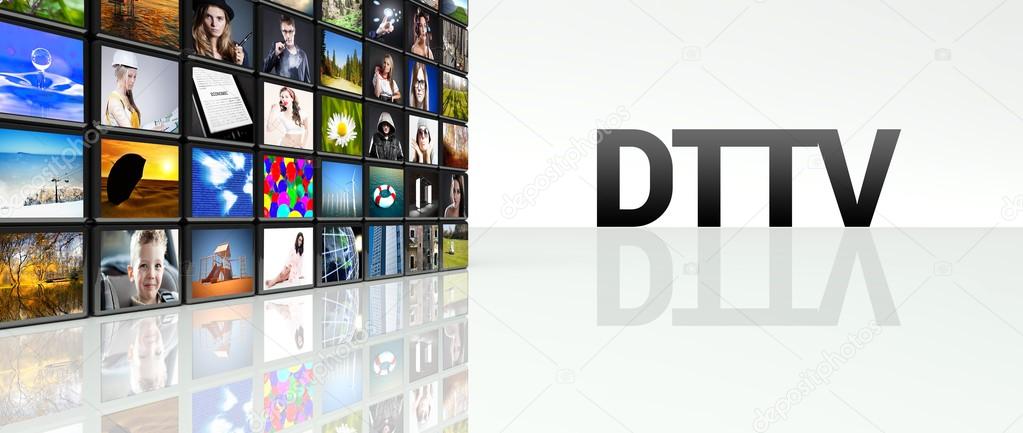 DTTV technology video wall LCD TV panels
