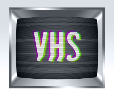 VHS eski tv ekranı gürültü ile