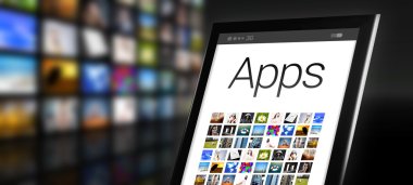 Apps tablet ve birçok simgeler