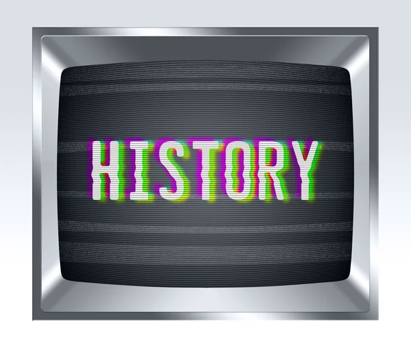 History old tv screen with noise — Stock Photo, Image
