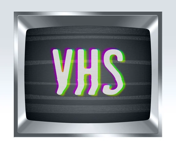 VHS old tv screen with noise — Stock Photo, Image