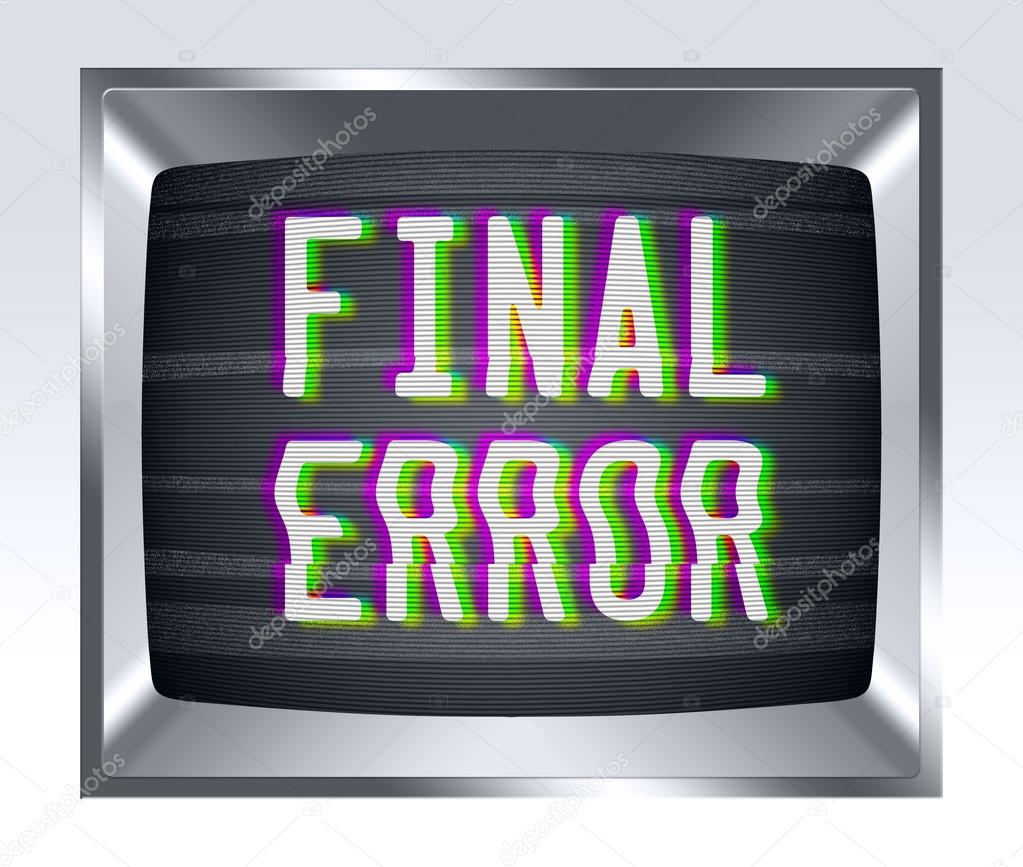 Final error old tv screen with noise — Stock Photo © leszekglasner