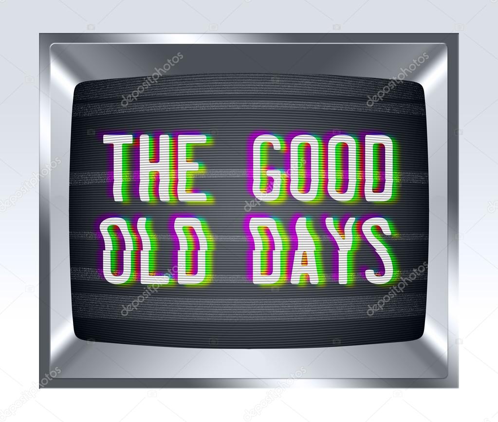 The good old days old tv screen with noise