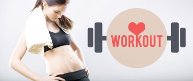 egzersiz, onun flat belly arayan kadın