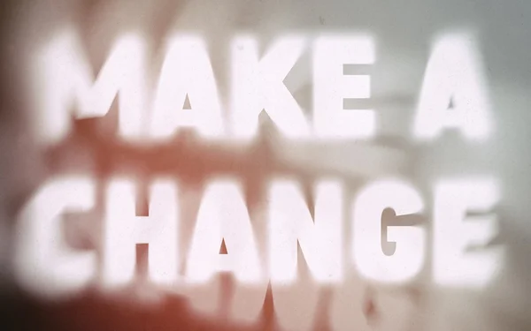 Make a change word on vintage blurred background — Stock Photo, Image