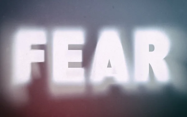 Fear word on vintage blurred background — Stock Photo, Image