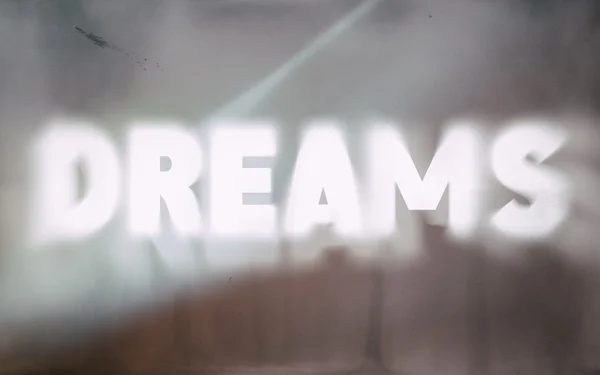 Dreams word on vintage blurred background — Stock Photo, Image