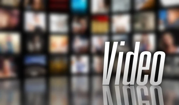 Video koncept lcd tv obrazovku panely — Stock fotografie