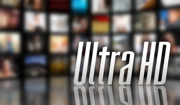 Koncept Ultra hd televize lcd tv obrazovku panely — Stock fotografie