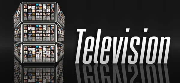 텔레비전 개념, 정제 또는 lcd 패널 — 스톡 사진