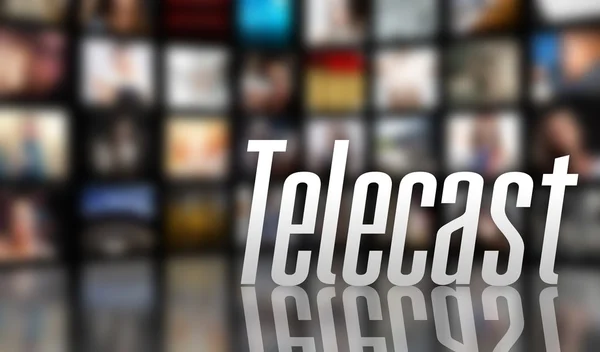 Telecast concept LCD TV panels — Stock Photo, Image