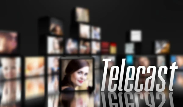 Telecast concept, LCD panels — Stock Photo, Image