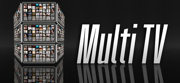 Koncepcja Multi tv, tabletek lub panele lcd — Zdjęcie stockowe