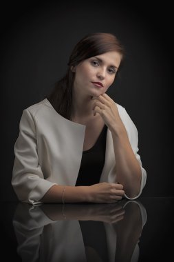 zarif kadın Vintage glamour portresi